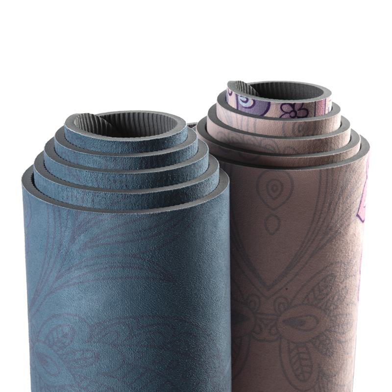 PAIDU Manufacturer BSCI Custom Design Extra Large 80cm Eco Non Slip Tpe Suede Yoga Mat