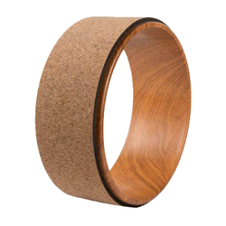 PAIDU Manufacturer New Design Wood Color Support Wheel Massage Wheel Backbend Pilates Yoga Circle Cork Wheel DDP