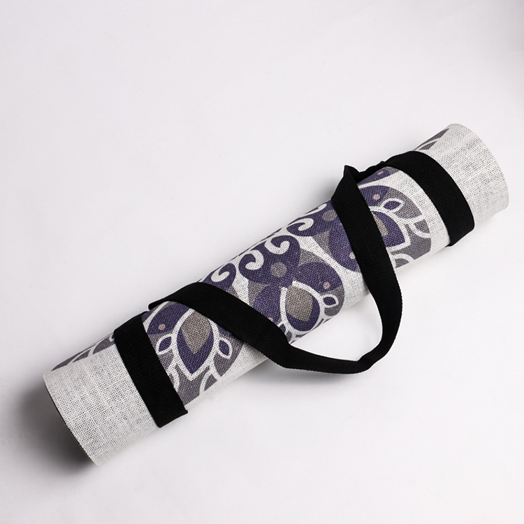 PAIDU Manufacturer BSCI Custom Pattern Fitness Natural Jute Yoga Mat PU Rubber Yoga Mat for Yoga