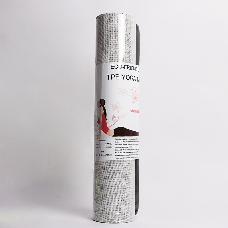 PAIDU Manufacturer BSCI Yoga Mat Eco Friendly Multipurpose Natural Jute Linen Fitness Yoga Mat for Home Gym