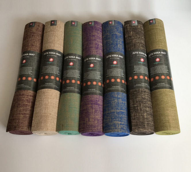 PAIDU Manufacturer BSCI Home Fitness Yoga Mat Environmentally Friendly Natural Jute Yoga Mat Linen Mat