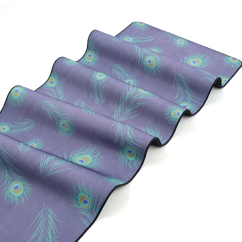 PAIDU Manufacturer BSCI Custom Design Printed Jute Yoga Mat Hemp Rubber Yoga Mat