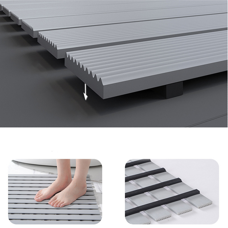 PAIDU Manufacturer TPE Bath Mat Bathroom Mats Shower TPE Material Brown