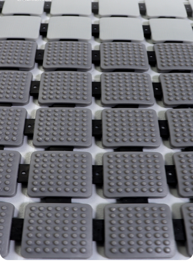 Paidu Manufacturer Tpe And Pp Toliet Mat Bathroom Mats Shower Bath Mat Grey