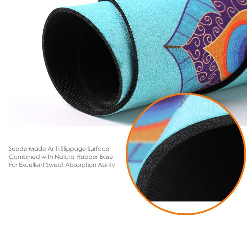 Paidu Manufacturer Natural Rubber Suede Workout Mat Pilates Eco Friendly Anti Slip Mat