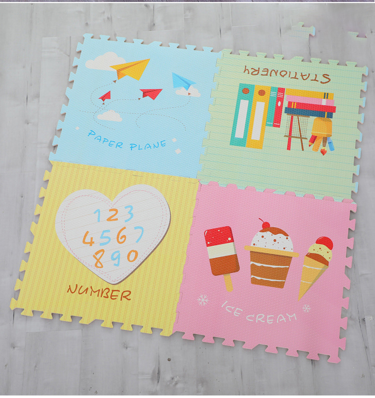 PAIDU Manufacturer EVA Baby Play Mat Cartoon Puzzle Mat Foldable Children Carpet Mat