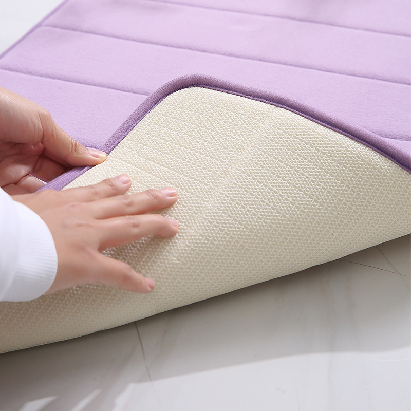Paidu Manufacturer Soft Door Mat Non-Slip Foot Mats Polyester Non-Slip Mat Purple