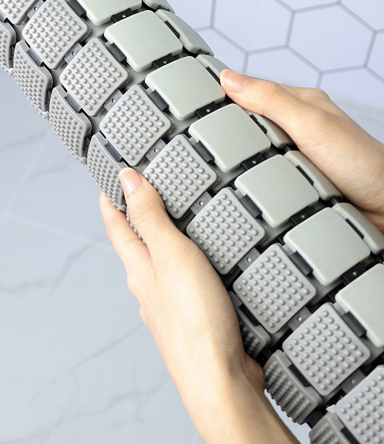 Paidu Manufacturer Tpe And Pp Toliet Mat Bathroom Mats Shower Bath Mat Grey