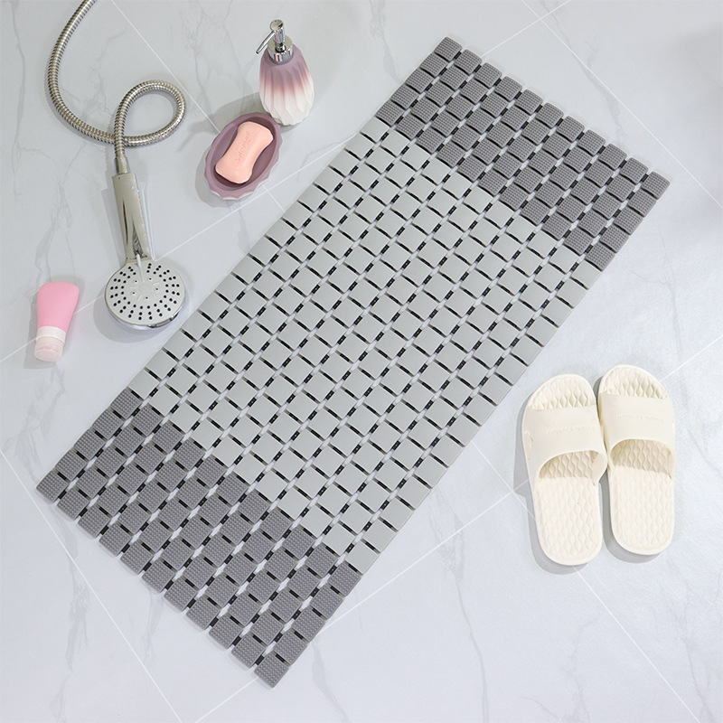 Paidu Manufacturer Tpe And Pp Toliet Mat Bathroom Mats Shower Bath Mat Grey