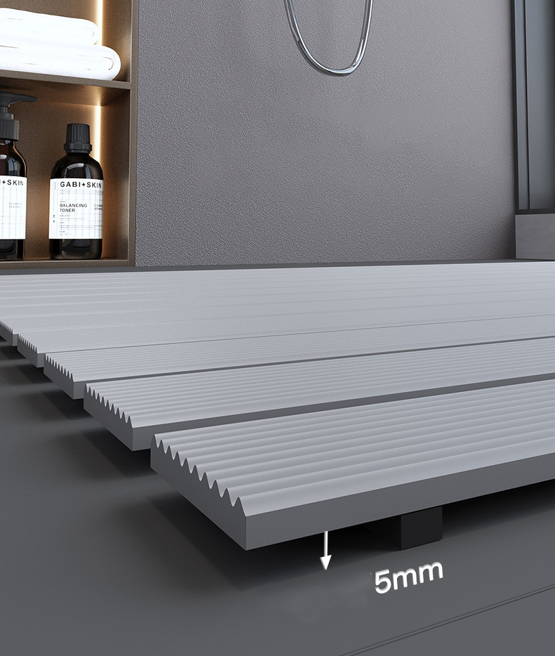 PAIDU Manufacturer TPE Bath Mat Bathroom Mats Shower TPE Material Brown