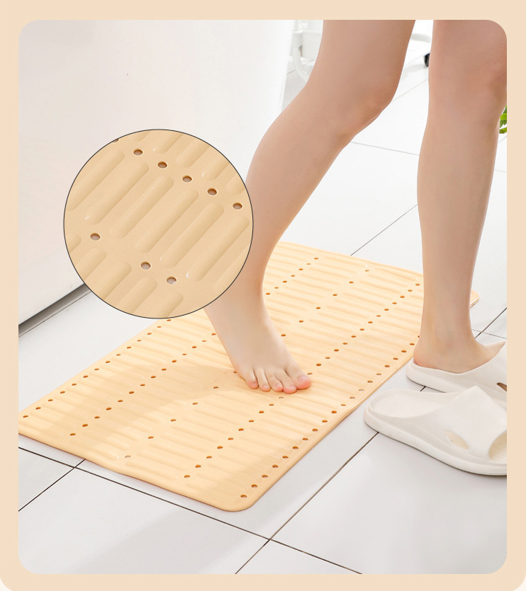 PAIDU Manufacturer 70x40cm Toliet Mat Anti Slip Bath Tub Shower Mat Grey