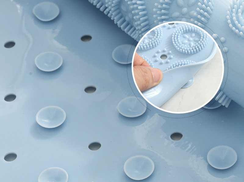 PAIDU Manufacturer PVC Toliet Mat Shower Non Toxic Foot Massage Round Blue