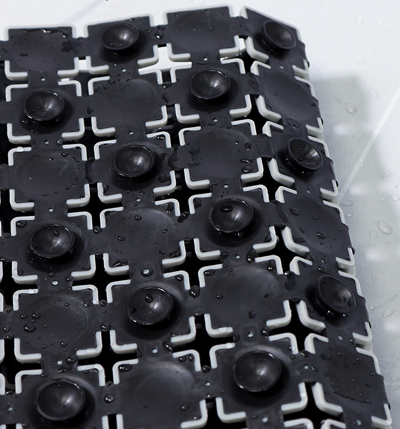 Paidu Manufacturer Tpe And Pp Toliet Mat Bathroom Mats Shower Bath Mat Grey