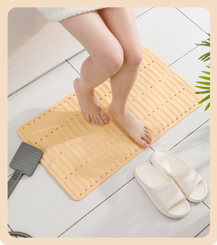 PAIDU Manufacturer 70x40cm Toliet Mat Anti Slip Bath Tub Shower Mat Grey