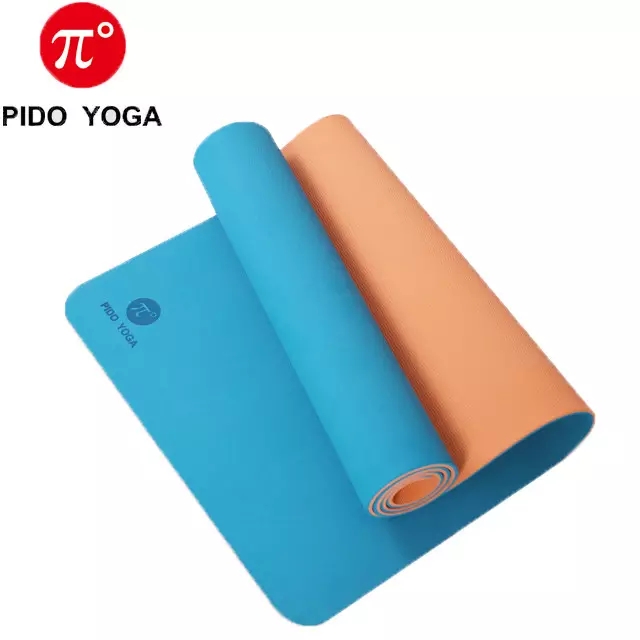 Paidu Manufacturer Home Eco Friendly Natural Recycled Double Layer 6mm TPE Yoga Mat