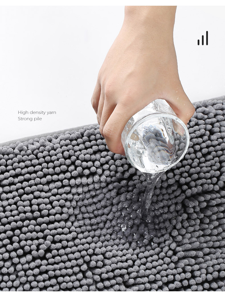 Paidu Manufacturer 3Pcs Toile Mat Soft Bathroom Mats Polyester Fluffy Non-Slip