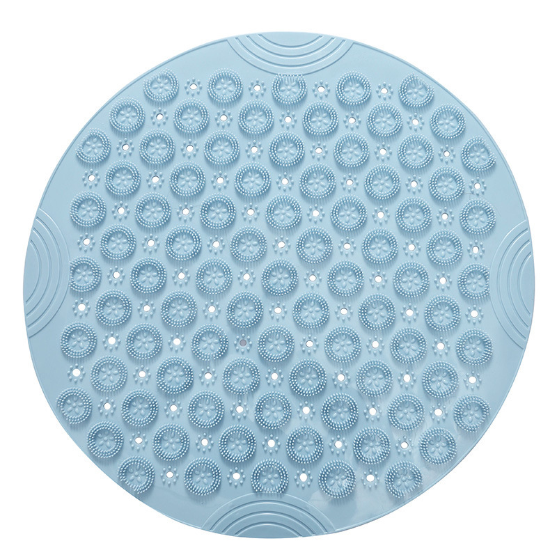 PAIDU Manufacturer PVC Toliet Mat Shower Non Toxic Foot Massage Round Blue