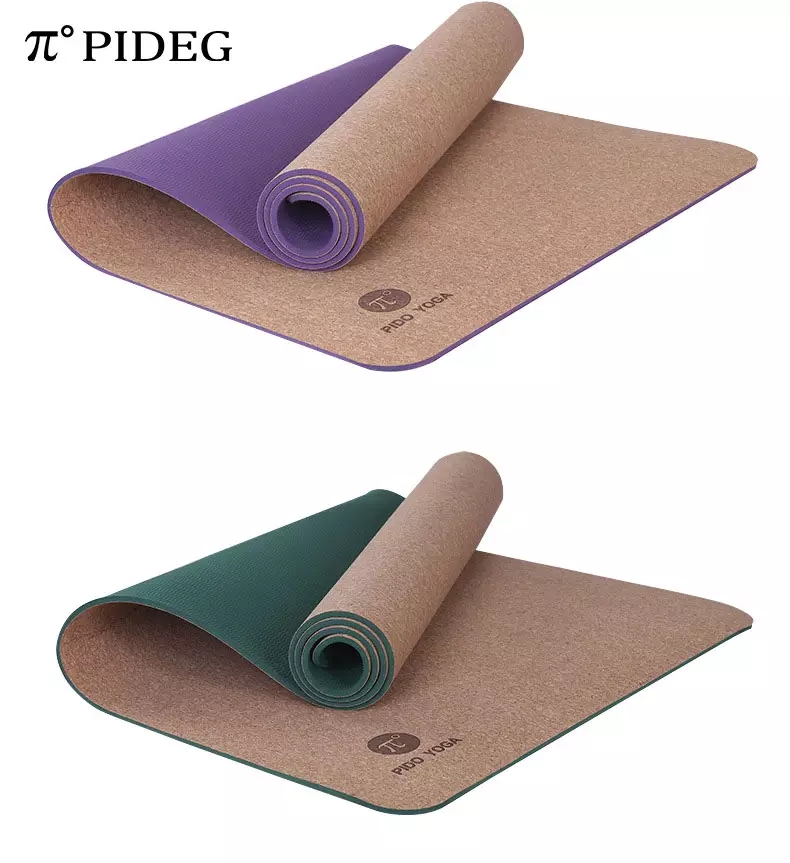 Paidu Manufacturer Eco Friendly Natural Cork and TPE Yoga Mat