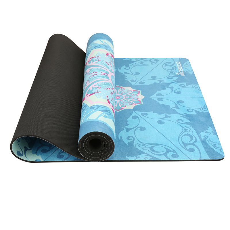 PAIDU Manufacturer BSCI TPE Rubber Suede Microfiber Yoga Mat With Bag