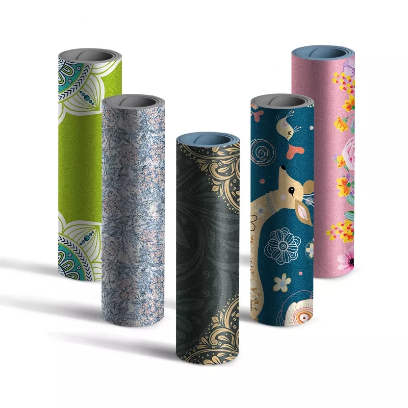 Paidu Manufacturer NEW 6MM Suede TPE Yoga Mat with Color Printing