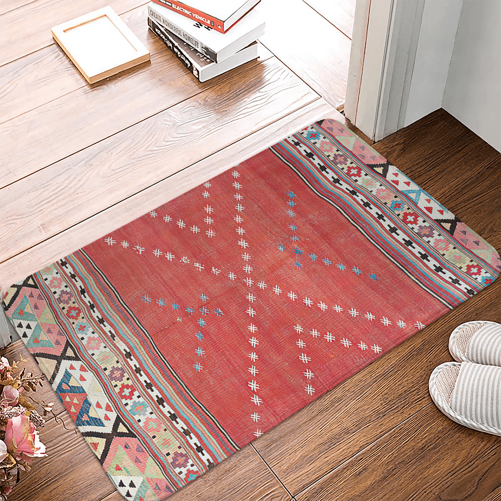 PAIDU Manufacturer Bohemian Style Flannel Mat Non-Slip For Living Room welcome Doormat