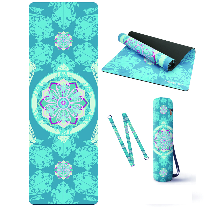 PAIDU Manufacturer BSCI TPE Rubber Suede Microfiber Yoga Mat With Bag