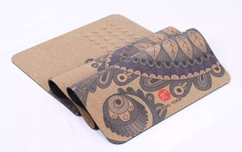 Paidu Manufacturer Custom logo or printing eco friendly yoga natural fitness cork yoga mat