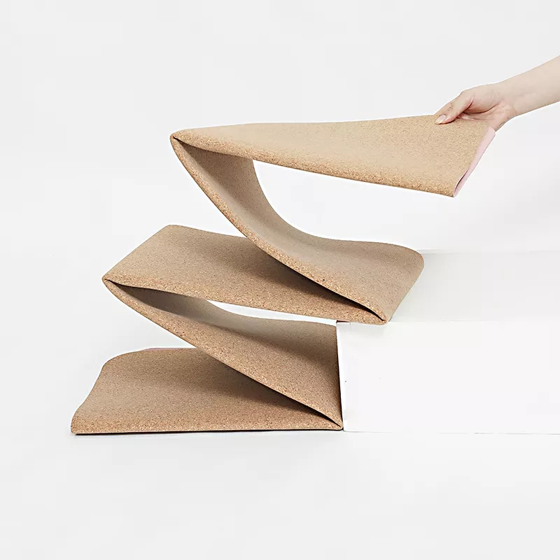 PAIDU Manufacturer BSCI Custom Print Label Gym Fitness Portable Folding Cork TPE Yoga Mat