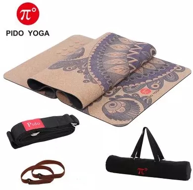Paidu Manufacturer Eco Friendly Cork Rubber Yoga Mat Printed