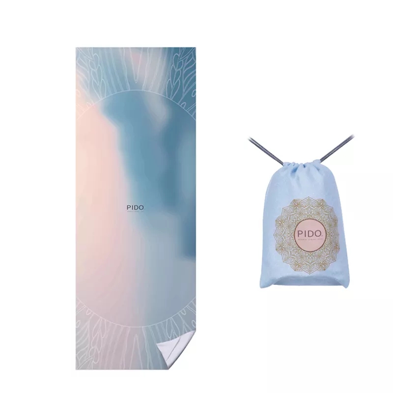 PAIDU Manufacturer BSCI Yoga Mat Towel with Corner Pockets Non Slip Sweat Absorbent Hot Yoga Towels Soft