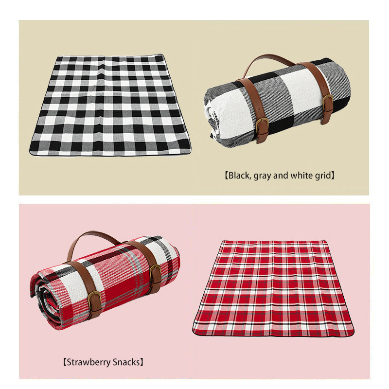 PAIDU Manufacturer BSCI Picnic Mat Thicken Leather Plaid Foldable Camping Mat
