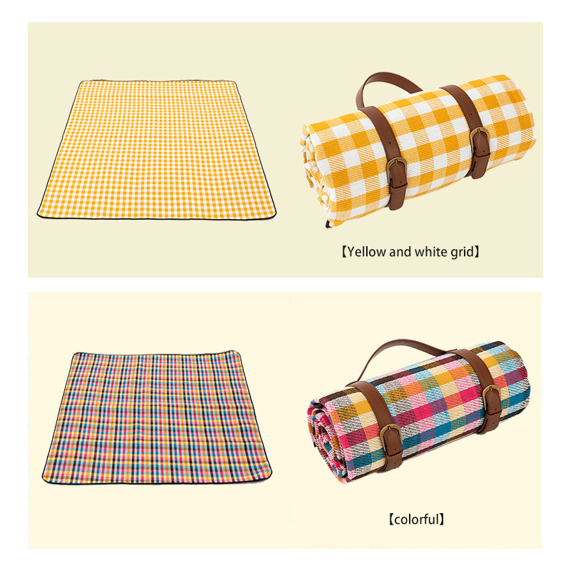 PAIDU Manufacturer BSCI Picnic Mat Thicken Leather Plaid Foldable Camping Mat