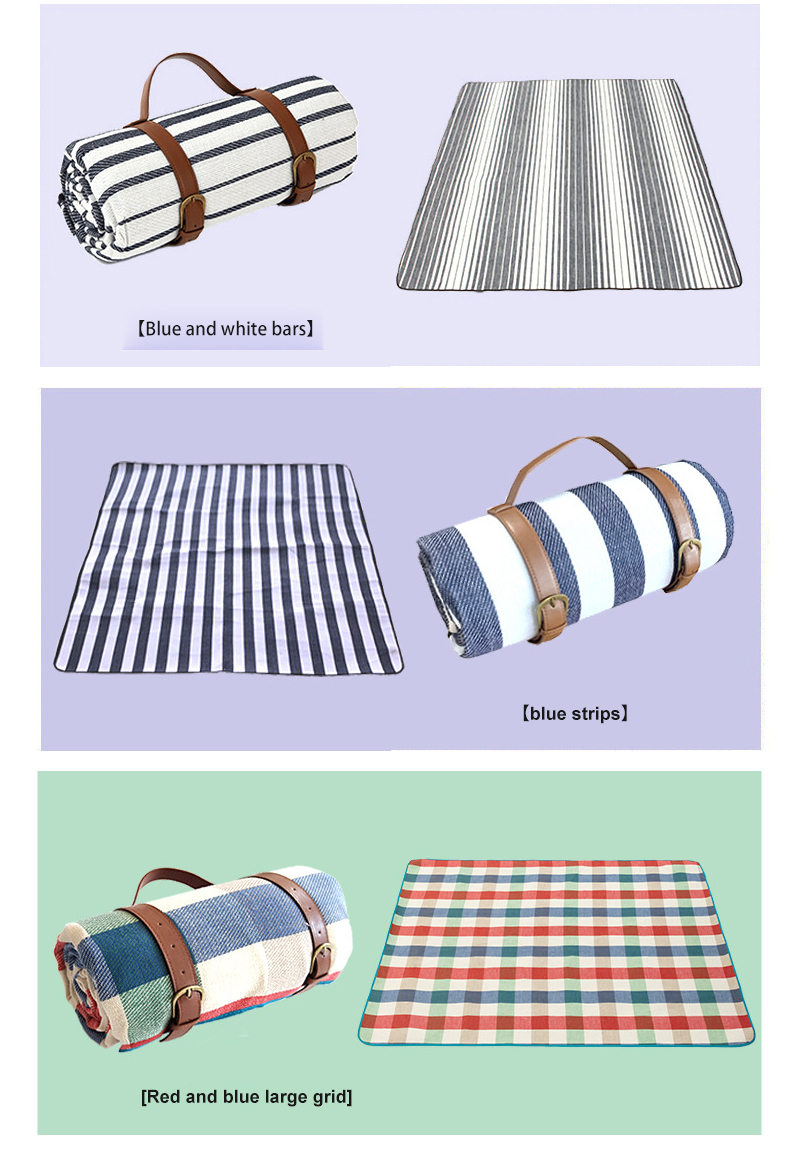 PAIDU Manufacturer BSCI Picnic Mat Thicken Leather Plaid Foldable Camping Mat