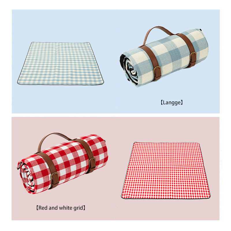 PAIDU Manufacturer BSCI Picnic Mat Thicken Leather Plaid Foldable Camping Mat