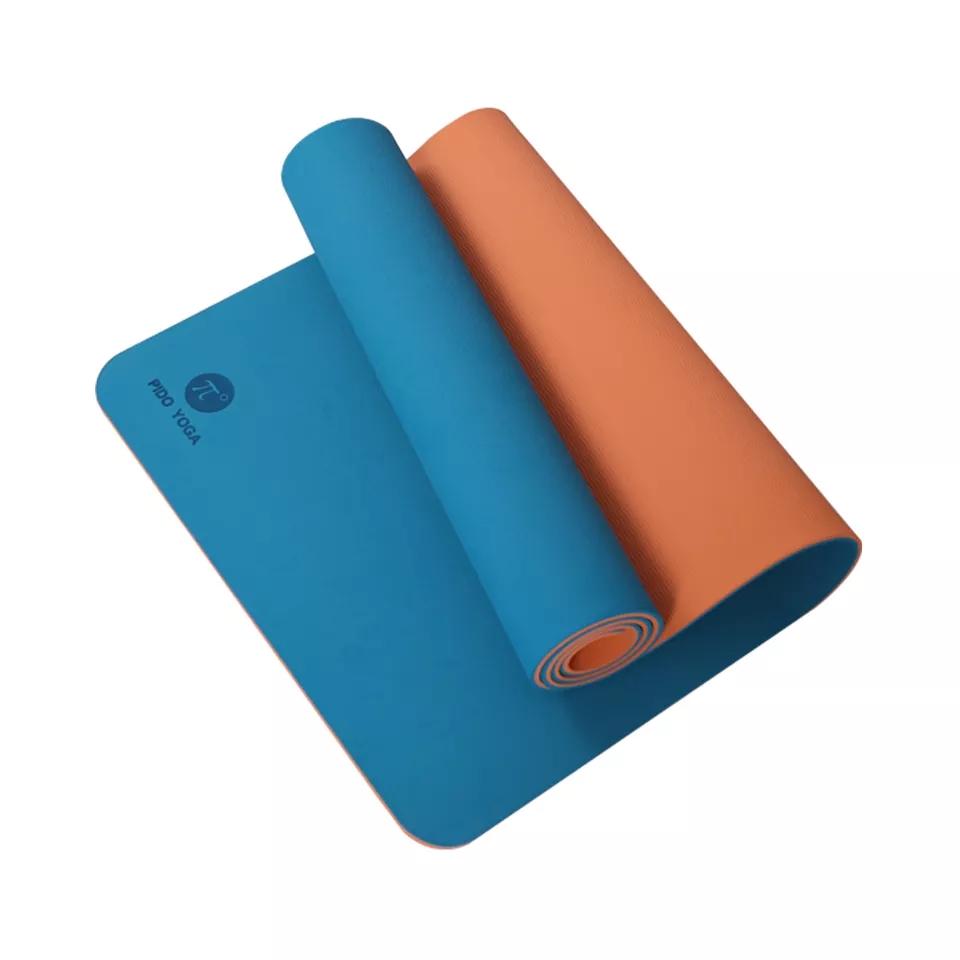 PAIDU Manufacturer BSCI Exercise Workout Yoga Mat Eco Friendly Natural Recycled Double Layer 6mm TPE