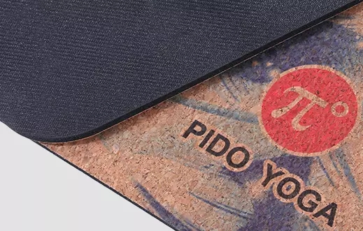 PAIDU Manufacturer BSCI Eco Friendly Cork Rubber Yoga Mat Printed
