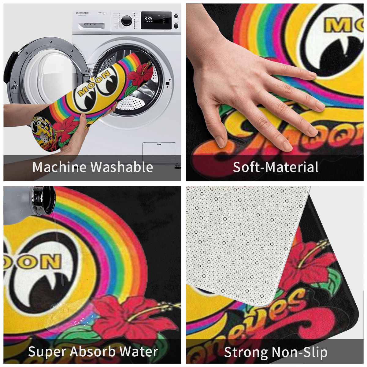 PAIDU Manufacturer BSCI New Mooneyes EVA Mat Set Non Slip Carpet