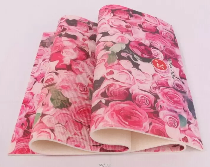 Paidu Manufacturer eco friendly printed 6mm PVC normal yoga mat for fitness