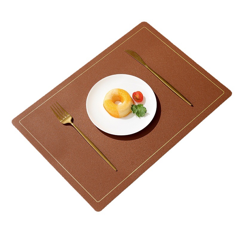 Paidu Manufacturer Leather Dining Mat Double Color Non Slip Desk Mat