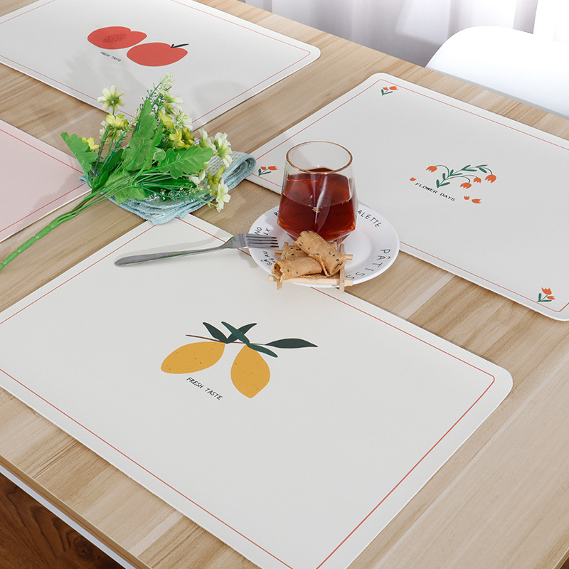 Paidu Manufacturer Leather Dining Mat Waterproof Oil Proof Tea Table Washfree Heat Insulation Desk Mat