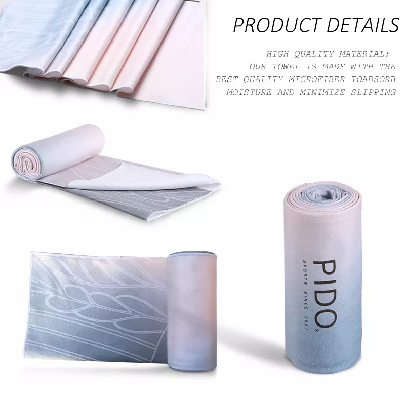 PAIDU Manufacturer BSCI Yoga Mat Towel Non Slip Eco Printed Fitness Towel for Pilates