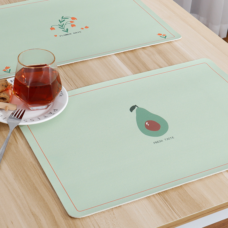Paidu Manufacturer Leather Dining Mat Waterproof Oil Proof Tea Table Washfree Heat Insulation Desk Mat