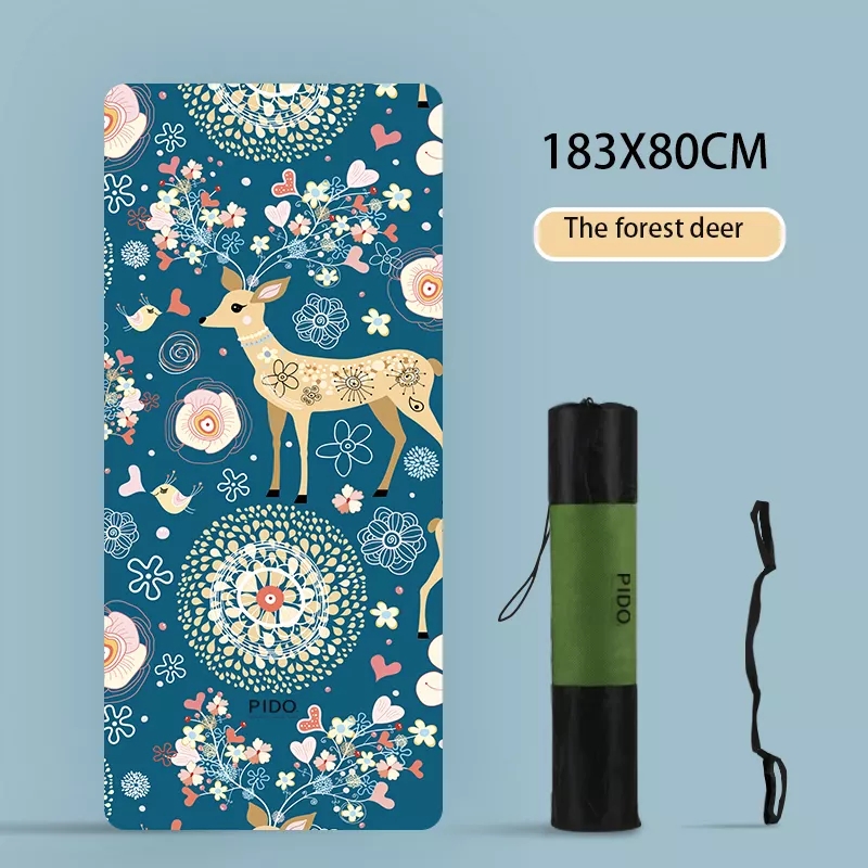 PAIDU Manufacturer BSCI NEW 6MM Suede TPE Yoga Mat with Color Printing