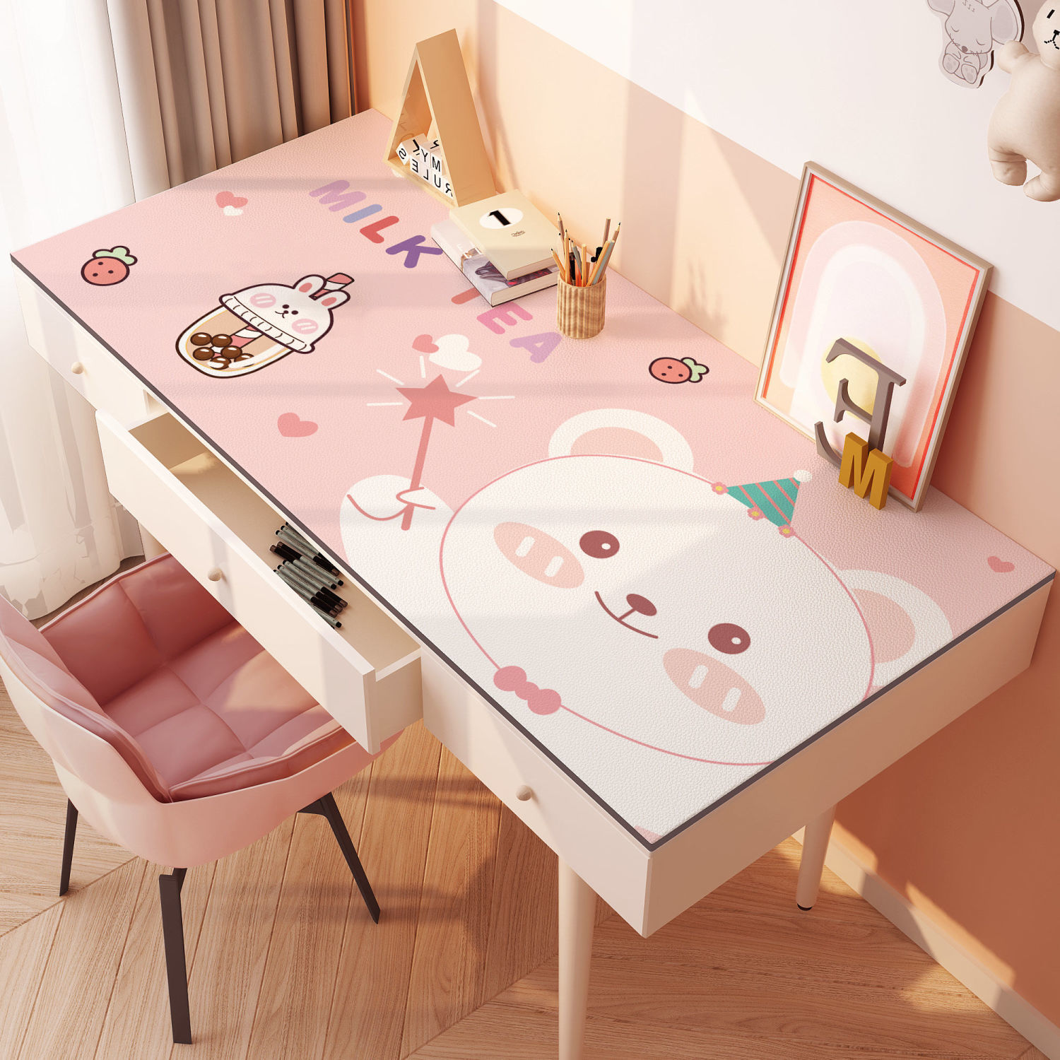 Paidu Manufacturer Cartoon Girl Dormitory Study Desk Mat