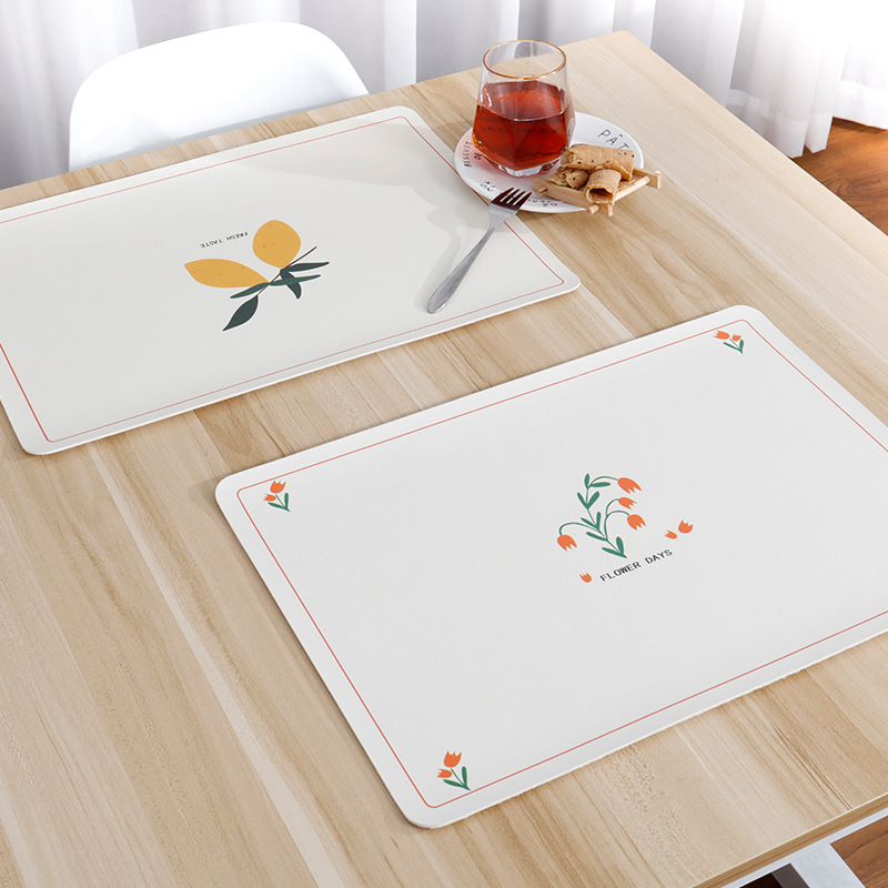 Paidu Manufacturer Leather Dining Mat Waterproof Oil Proof Tea Table Washfree Heat Insulation Desk Mat