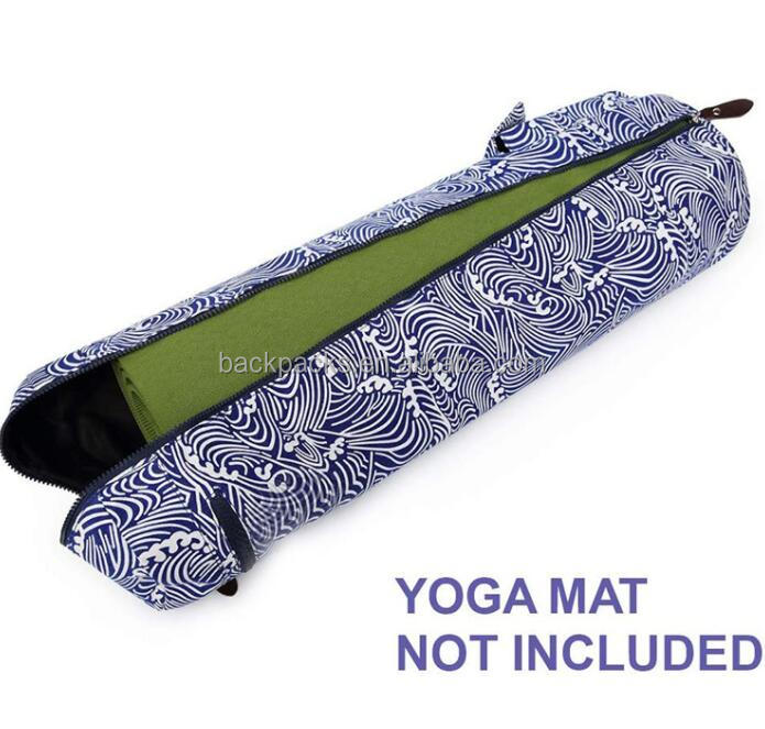 PAIDU Manufacturer BSCI Yoga mat storage bag for women full printing canvas yoga mat bag DDP