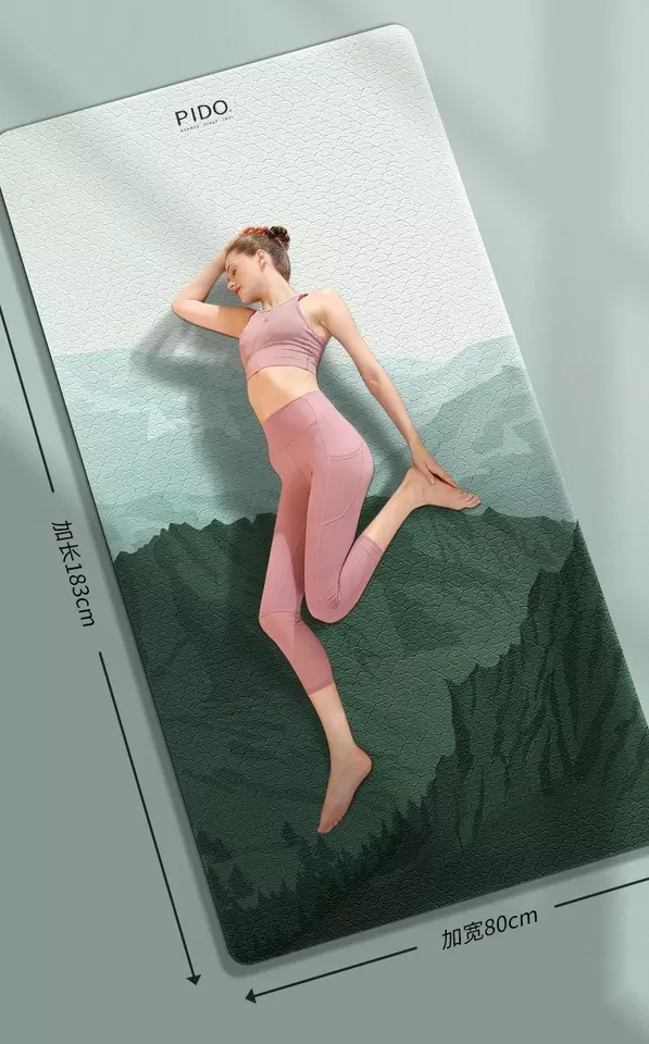 PAIDU Manufacturer BSCI Yoga Mat Exercise Beginner and Expert Printed TPE