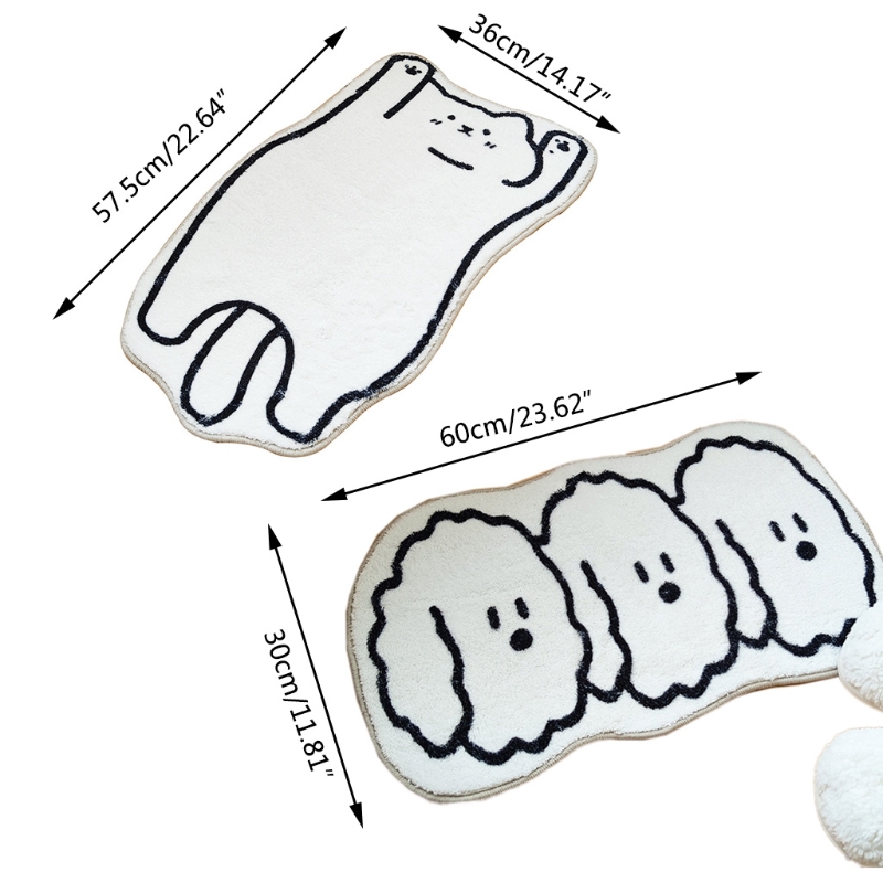 PAIDU Manufacturer BSCI Animal Area Rug Water Absorbent Bathroom Floor Carpet Foot Pad Home Decor