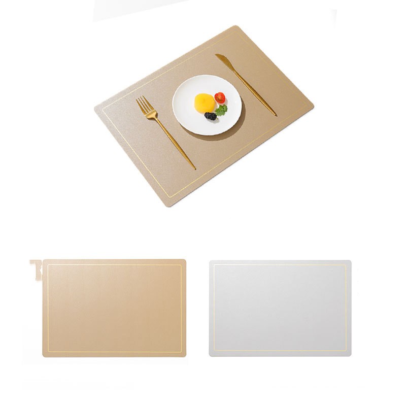 Paidu Manufacturer Leather Dining Mat Double Color Non Slip Desk Mat
