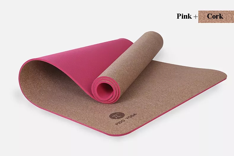 PAIDU Manufacturer BSCI YOGA Cork+TPE Yoga Mat 183*66*0.6 Cm Anti Slip